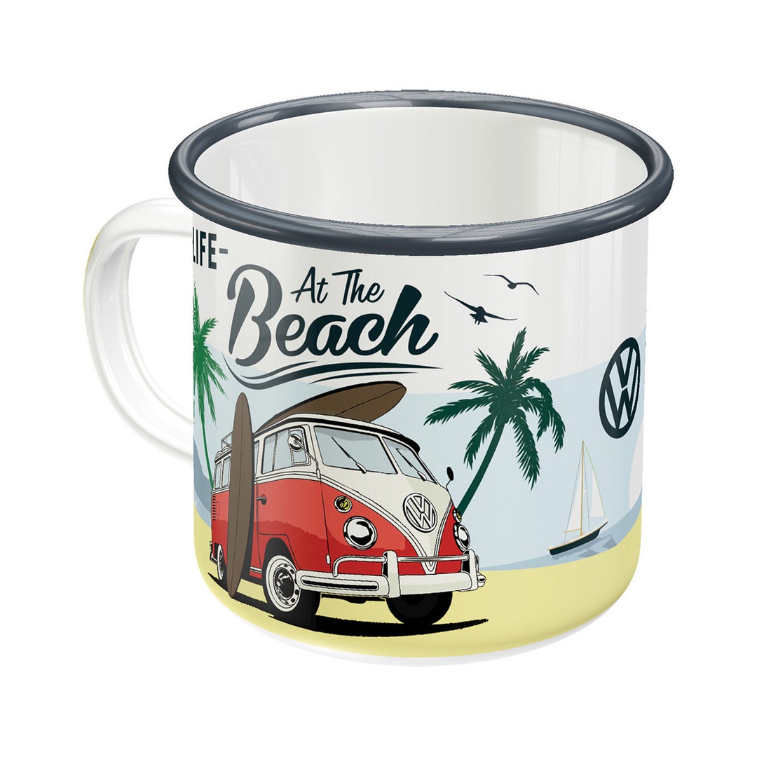 Nostalgic-Art Retro Vorratsdose 3 Liter – VW Bulli Beach Design, Offizielles Lizenzprodukt, Blechdose