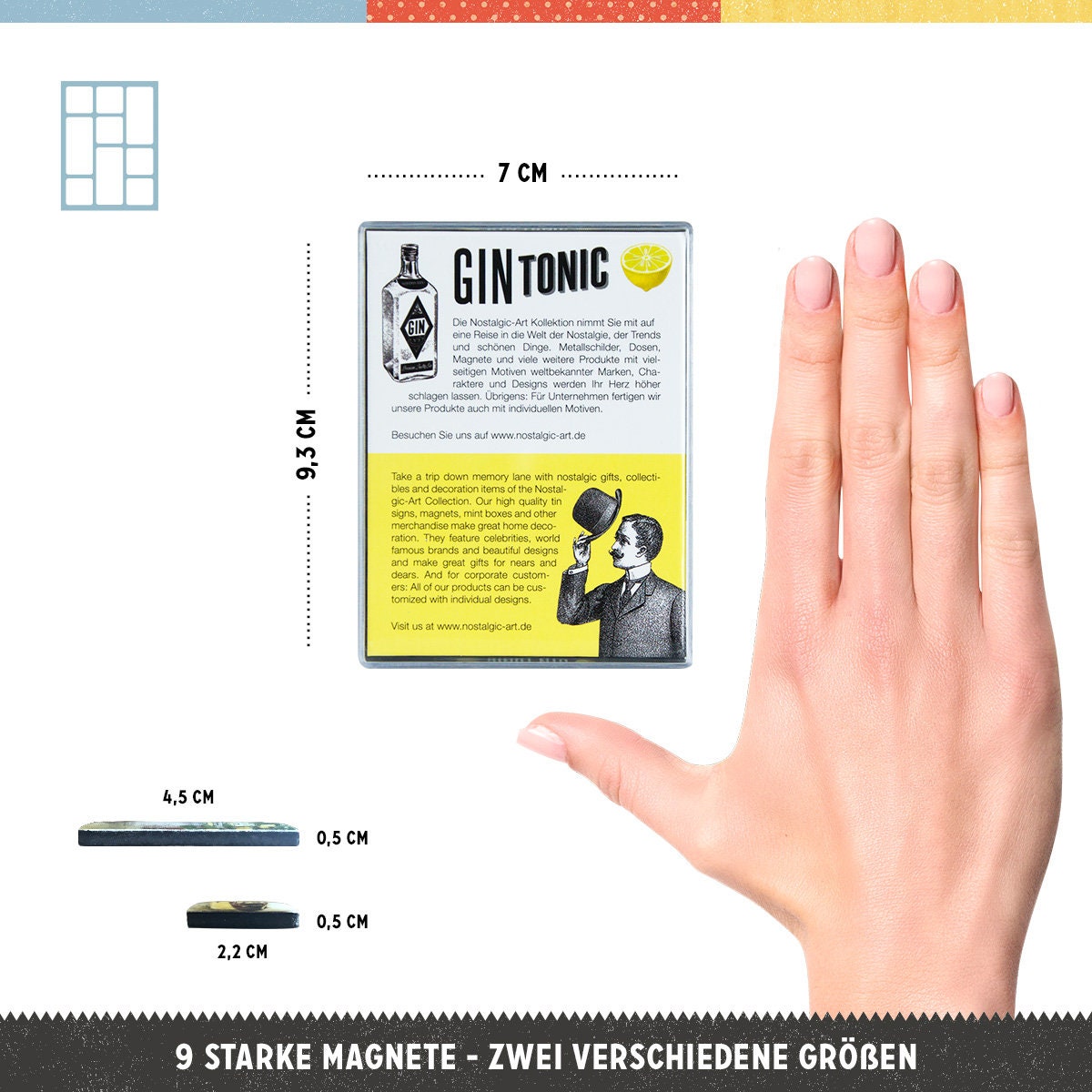 Nostalgic-Art Magnete Vintage 'On A Diet For A Month' - 6x8 Cm, Potente Magnete A Tutta Superficie Per Frigorifero - 3