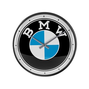 Horloge murale rétro Nostalgic-Art, Ø 31 cm, logo BMW – Idée cadeau pour les fans d'accessoires BMW, OLP, grande horloge de cuisine, design vintage