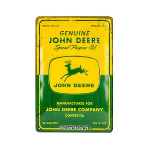 Nostalgic-Art retro metal sign, 20 x 30 cm, &quot;John Deere - Special Purpose Oil&quot;, gift idea for tractor fans, made of metal, vintage design