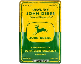 Nostalgic-Art Retro Tin Sign 20 x 30 cm John Deere - Special Purpose Oil Gift Idea for Tractor Fans Metal Vintage Design