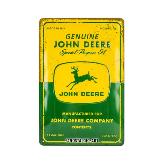 Porte-clé Rétro John Deere En Métal - Ø 4 Cm - Design Vintage - Idée Cadeau Pour Fans De Tracteurs