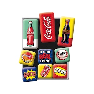 Coca Cola - Pop Art 9-teiliges Retro-Magnet-Set