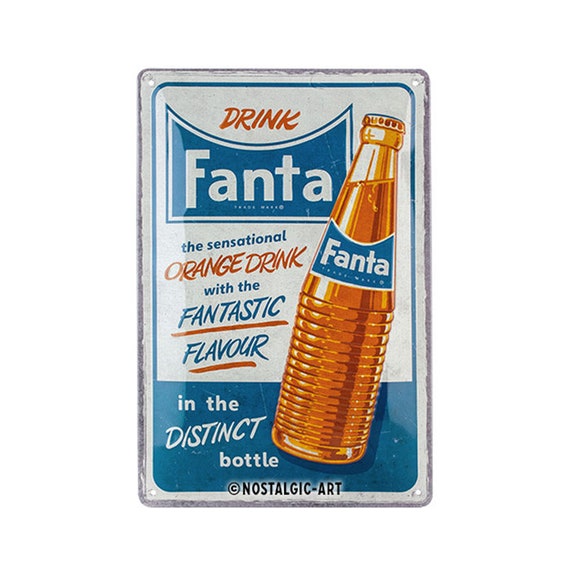 Plaque Métal émaillée Orangina - 20 X 30 Cm - Décoration Vintage - Neuve