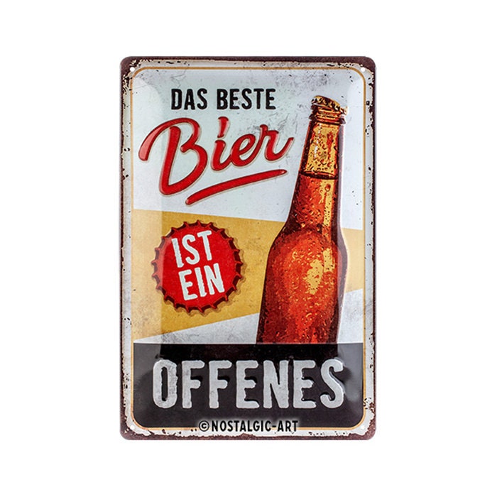 Nostalgic-Art Targhe Vintage, Beer – Always a Good Idea – Idea regalo per  amanti della birra, in metallo, Design retrò per decorazione, 20 x 30 cm