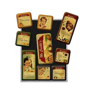 Mr. Crickle's 9-teiliges Retro-Magnet-Set
