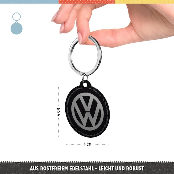 Plaque Rétro Métal 35cm VW Logo - Décoration Vintage Volkswagen Bulli, Produit Officiel