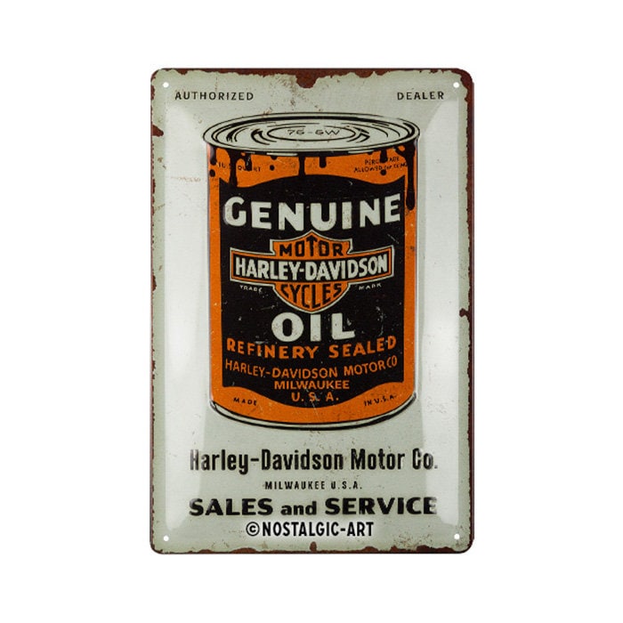 Nostalgic-art Metal Sign Approx. 8 X 12 in Harley-davidson