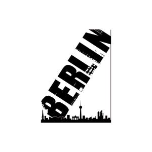 Nostalgic-Art Retro Kühlschrank-Magnet, 6 x 8 cm, Berlin Skyline Schwarz – Souvenir & Geschenk-Idee, aus Metall, Vintage Design