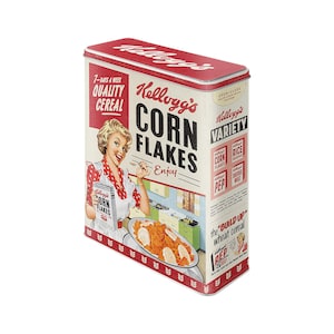 Kellogg's - Płatki kukurydziane, wysokiej jakości, puszka metalowa w stylu retro, 4 l