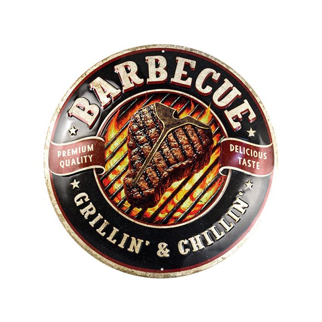 Nostalgic-Art Targa In Metallo 'Nice To Meat You' – 30x40 Cm, Design Retro Per Amanti Del BBQ