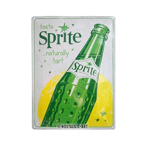 Nostalgic-Art Targa in metallo retrò, 30 x 40 cm, "Sprite - Bottiglia", idea regalo come accessorio da bar, in metallo, design vintage