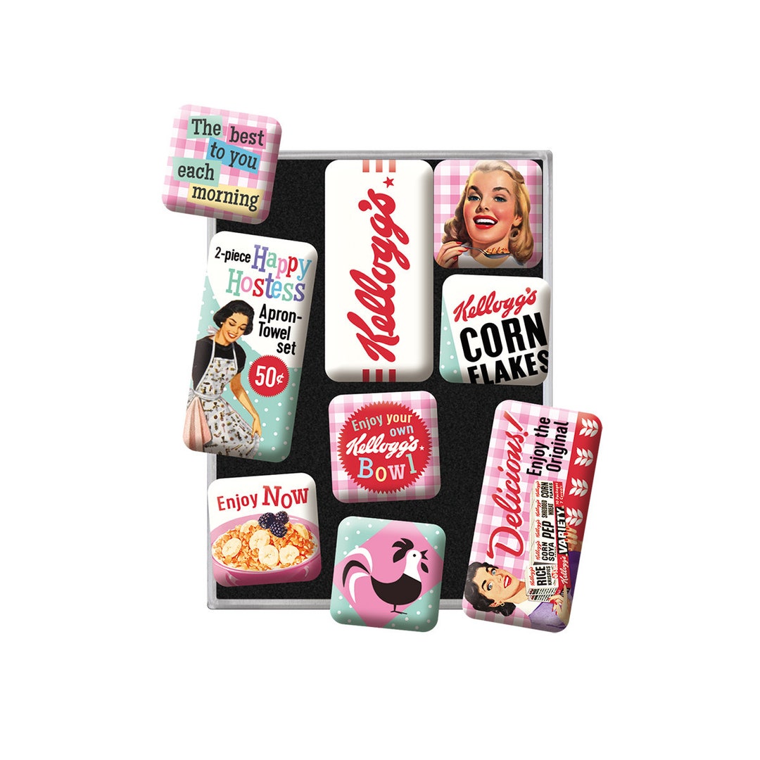 Nostalgicart Retro Fridge Pack of 9 Kellogg's Etsy