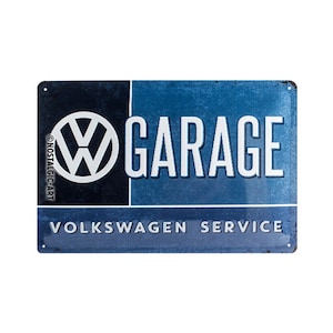 Nostalgic-Art Retro tin sign, 20 x 30 cm, &quot;VW Garage&quot;, Volkswagen Bus gift idea, made of metal, vintage design