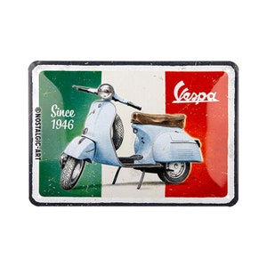 Nostalgic-Art Targa in metallo retrò, 15 x 20 cm, "Vespa - Since 1946", idea regalo per gli appassionati di scooter, in metallo, design vintage
