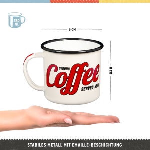 Retro Emaille-Tasse 360ml - Genius At Work Geschenk Für Gamer