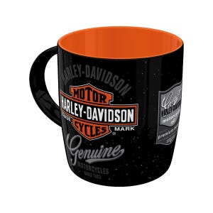Harley-Davidson – Oryginalny ceramiczny kubek retro z logo, 330 ml