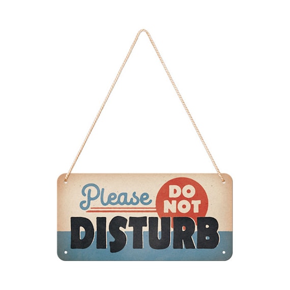 Nostalgic-Art Retro Hängeschild, 10 x 20 cm, "Do Not Disturb", Warnschild als Geschenk-Idee, aus Metall, Vintage Design mit Spruch