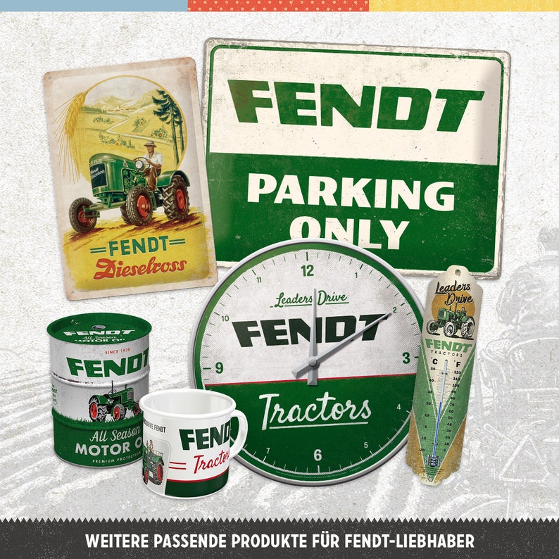 Fendt Wall Clock – Leaders Drive Fendt (Retro Edition) - X991025209000 main image 1