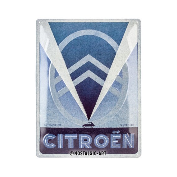 Citroen 2CV Blechschild Retro - 30x40 Cm, Metall, Lizenziert, Made In Germany