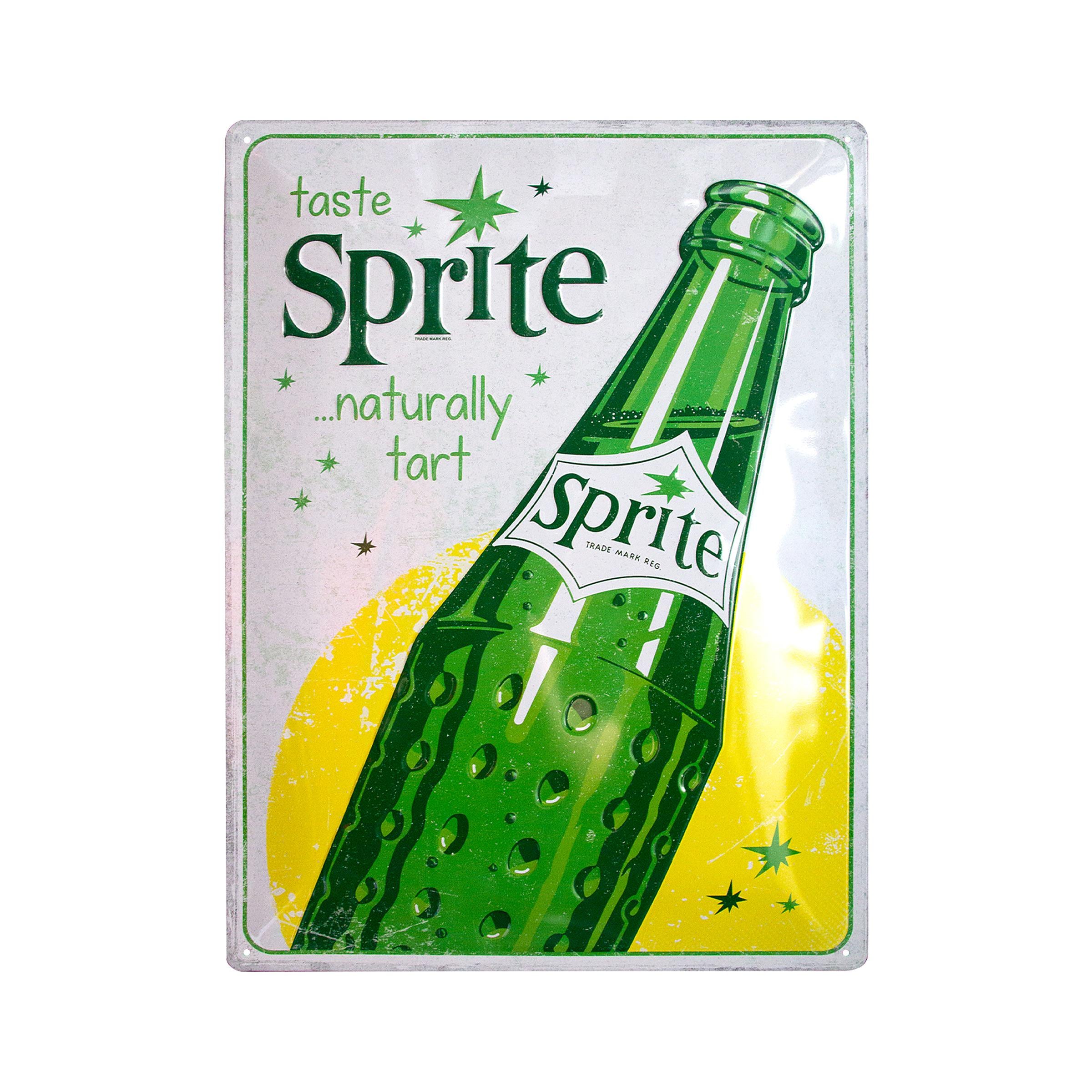 Nostalgic-art Metal Sign Approx. 12 X 16 in Sprite - Bottle Wall
