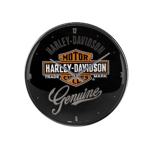 Nostalgic-Art retro wall clock, Ø 31 cm, Harley-Davidson – Genuine – gift idea for bikers, OLP, large kitchen clock, vintage design