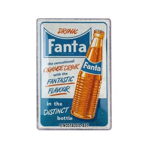 Nostalgic-Art metal sign approx. 8 x 12 in Fanta - Sensational Orange Drink wall decor retro gift for fans, collectors, vintage gift, OLP