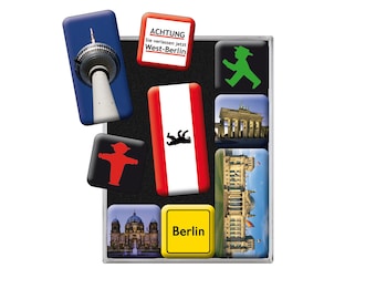 Nostalgic-Art Retro Kühlschrank-Magnete, 9 Stück, "Berlin Ampelmann", Souvenir & Geschenk-Idee, Magnet-Set, Vintage Design