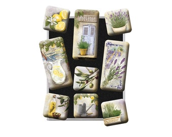 Nostalgic-Art Retro Kühlschrank-Magnete, 9 Stück, &quot;Mediterranean&quot;, Geschenk-Idee für die Küche, Magnet-Set, Vintage Design