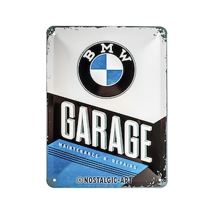 BMW - Garage Retro blikken bord van plaatstaal, 15 x 20 cm