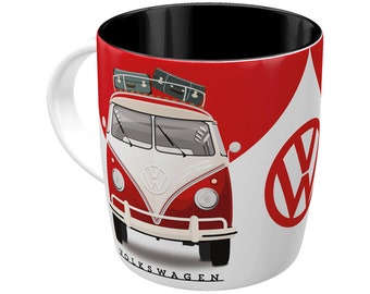 Nostalgic-Art Retro Kaffee-Becher, 330 ml, "VW – Good In Shape", Volkswagen Bus Geschenk-Idee, Keramik-Tasse, Vintage Design