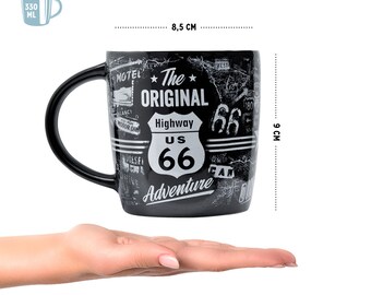 Nostalgic-Art Retro Kaffeebecher Route 66 - 330 Ml Keramik, Perfektes Geschenk Für USA-Fans