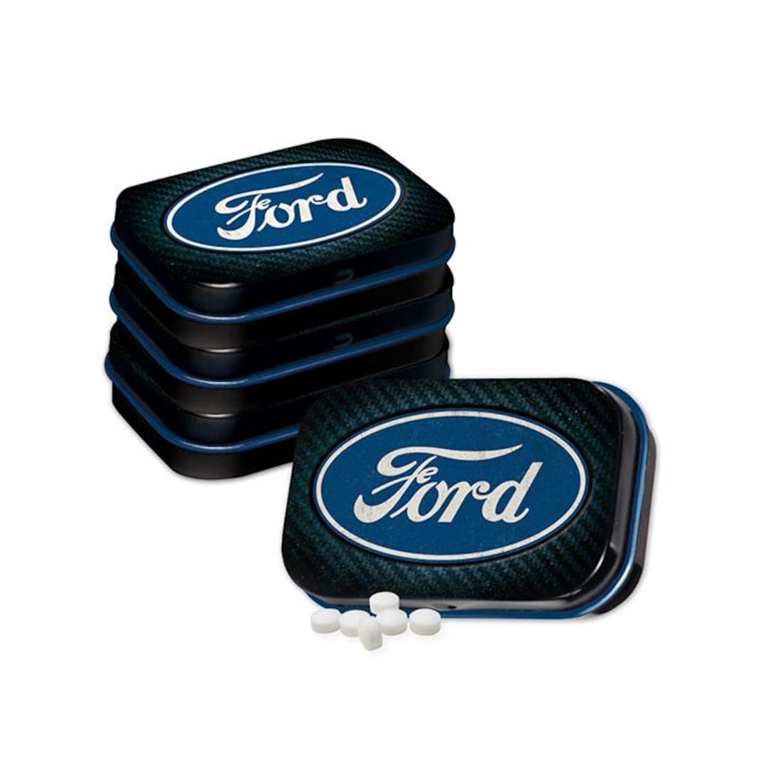 Olp Box Nostalgic-art Retro Pill Box, 4 X 6 X 1.6 Cm, Ford – Logo Blue Shine ...