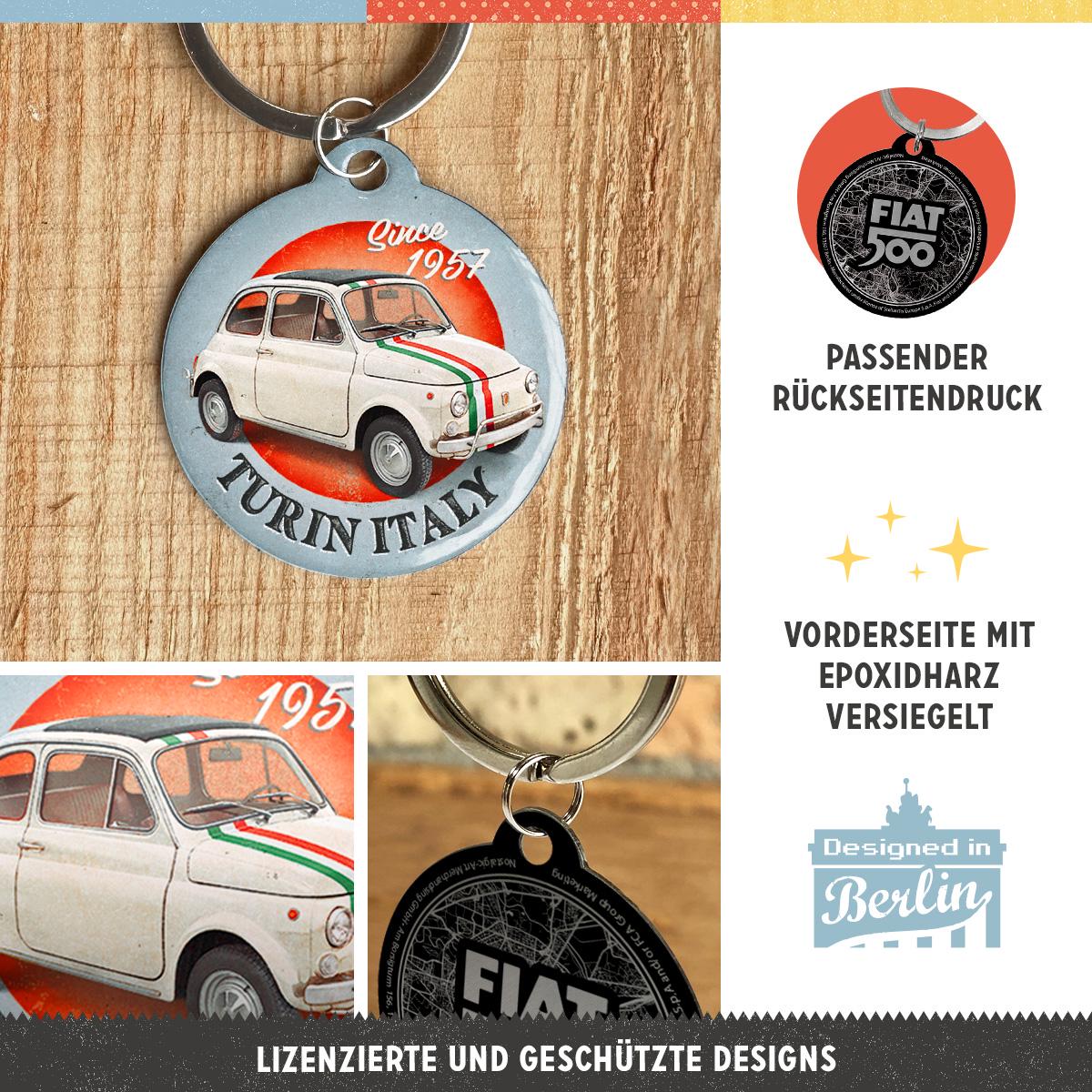 Vintage Dream: Set Di 9 Magneti A Tema Fiat 500 - Loved Since 1957, Set - 5