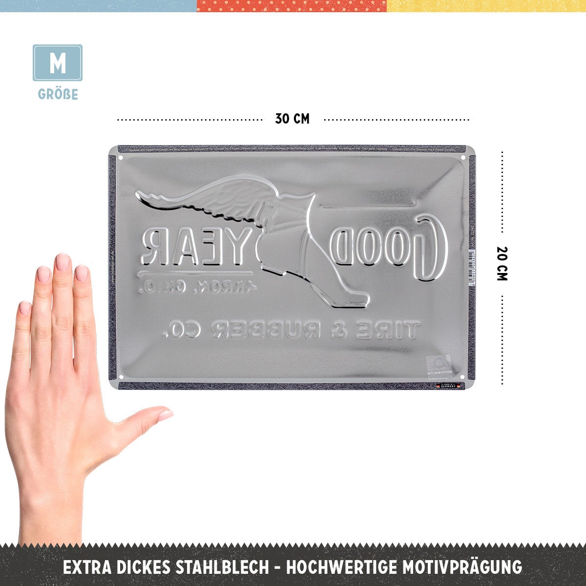 Nostalgic-Art Cartel metálico retro, 20 x 30 cm, Honda AM – Garage – Idea de regalo para fans de Honda, Official License Product (OLP), de metal, diseño vintage