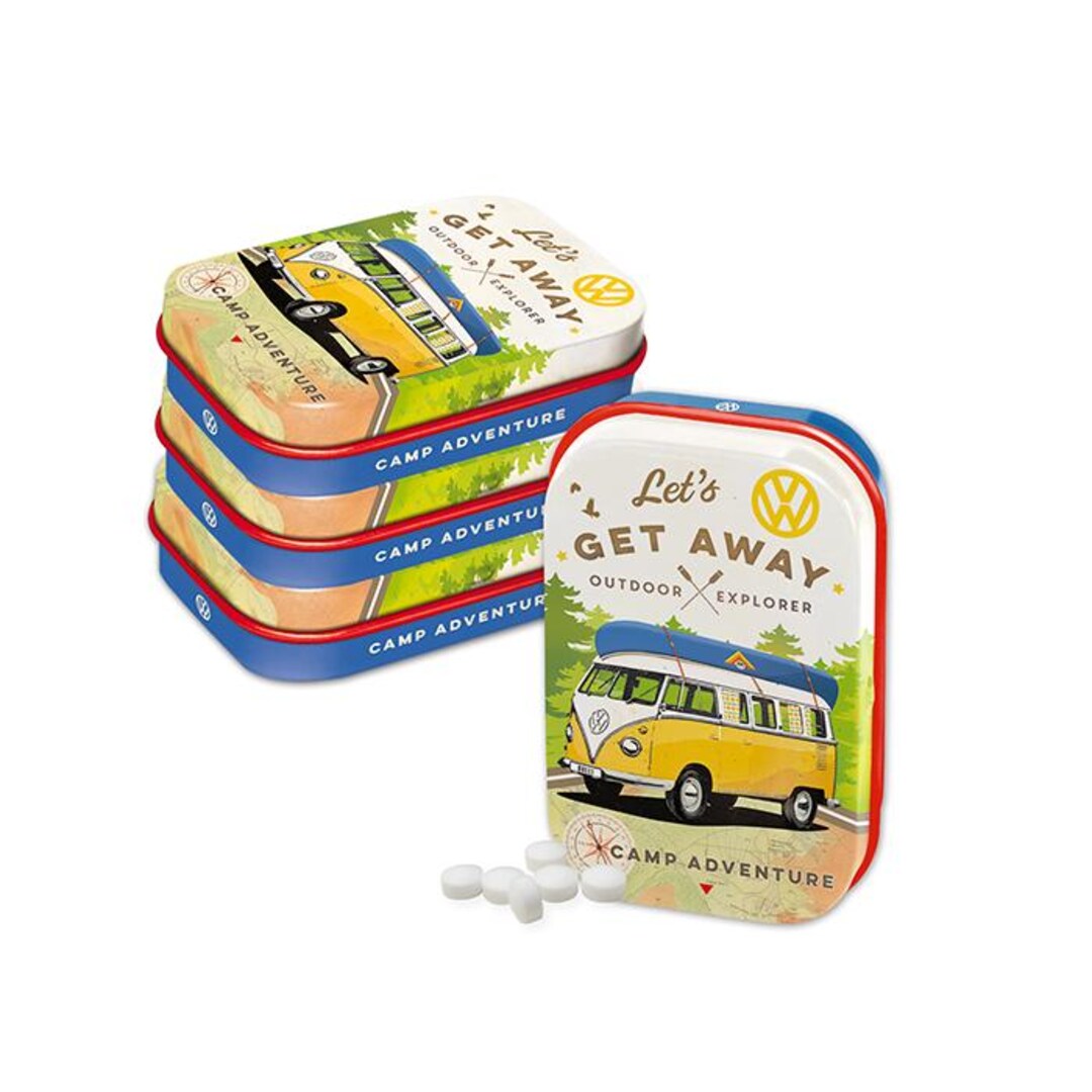 Olp Box Nostalgic-art Retro Pill Box, 4 X 6 X 1.6 Cm, VW Bulli – Let's Get Away ...