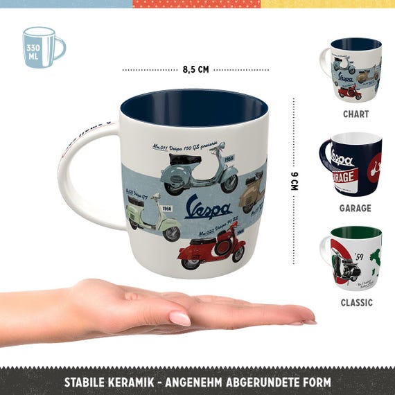 Nostalgic-Art Retro Kaffeebecher – 330 Ml, „Have A Coffee“ Design | Keramik, Spülmaschinenfest, Vintage-Geschenk