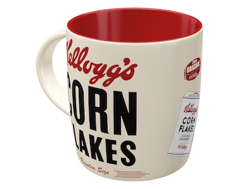 Nostalgic-Art Retro Kaffee-Becher, 330 ml, "Kellogg’s Corn Flakes", Geschenk-Idee für die Küche, Keramik-Tasse, Vintage Design