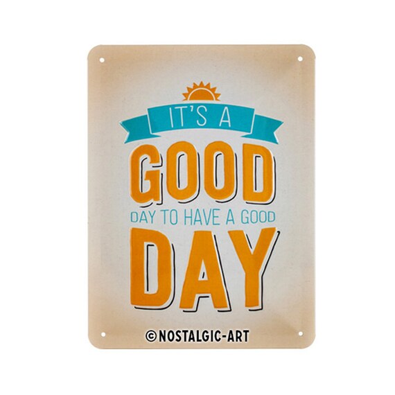 Plaque Métal Vintage The Good Coffee - 15x20cm, Design Rétro, Décoration Cuisine Ou Bar, Fait En Allemagne