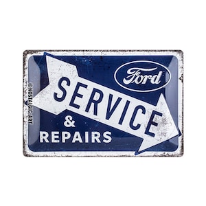 Nostalgic-Art retro metal sign, 20 x 30 cm, "Ford - Service & Repairs", gift idea for Ford accessories fans, made of metal, vintage design