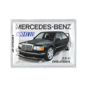 Mercedes-Benz - 190 E 2.5-16 Evolution II Retro-Blechschild aus Stahlblech, 30 x 40 cm
