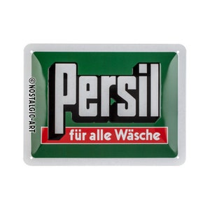 Nostalgic-Art Retro tin sign, 15 x 20 cm, &quot;Persil - For all laundry&quot;, gift idea for nostalgia fans, made of metal, detergent