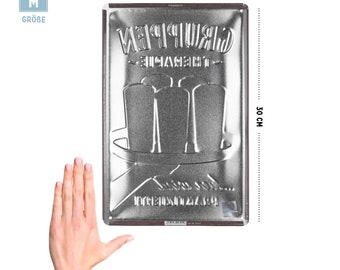 Targa Retrò In Metallo Per Appassionati Di Birra - Design Vintage 15x20 Cm - Regalo Originale