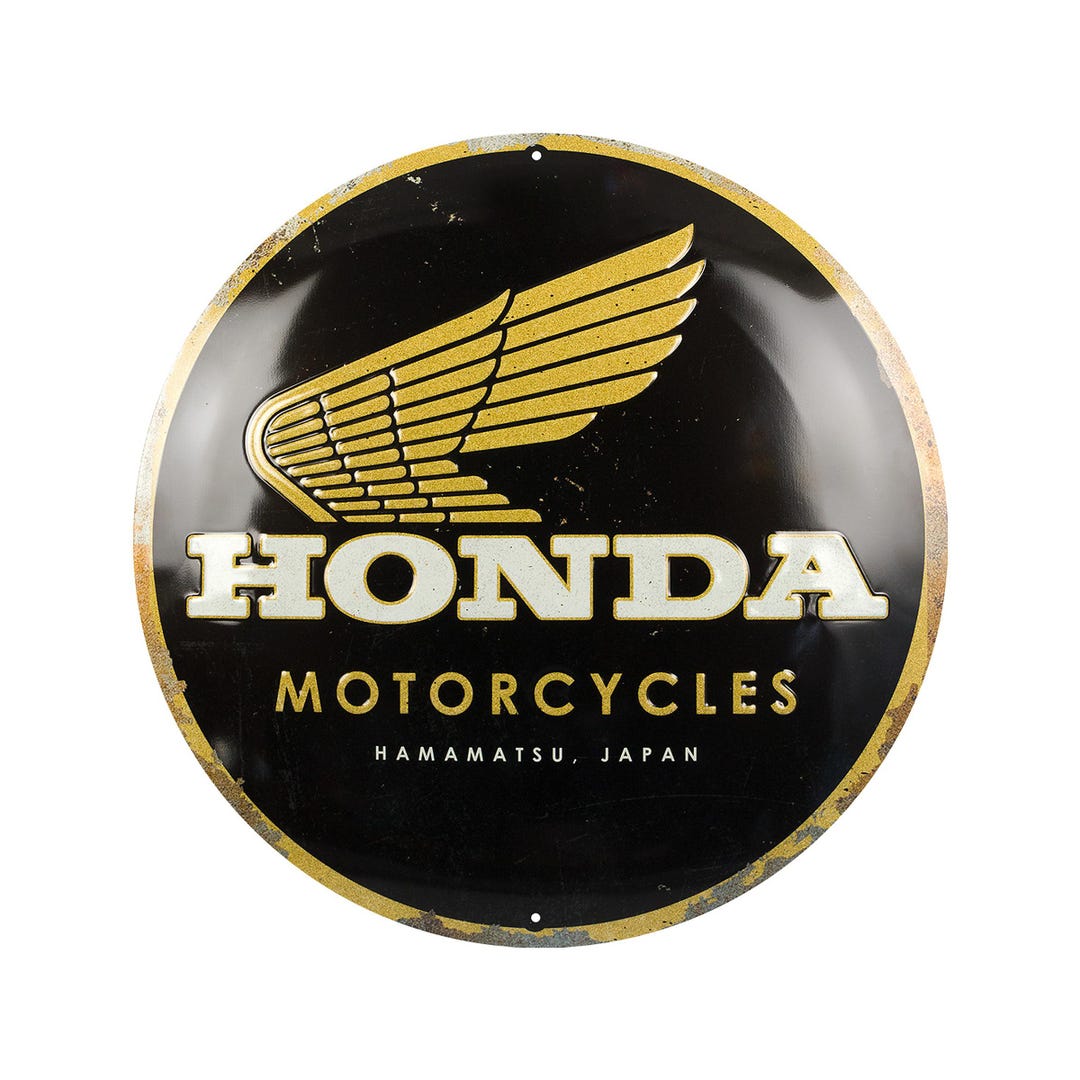 Nostalgic-art Metal Sign Approx. 14 X 14 in Honda MC - Motorcycles
