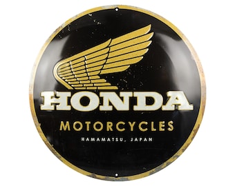 Nostalgic-art Metal Sign Approx. 14 X 14 in Honda MC - Motorcycles