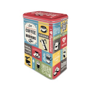 Coffee Collage Retro-Aromadose aus Metall