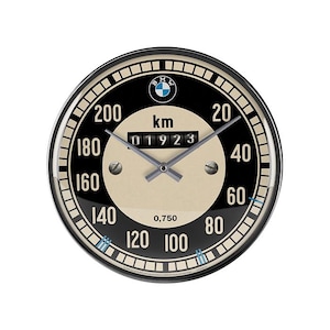 Nostalgic-Art Retro Wall Clock, Ø 31 cm, BMW – Speedometer – Gift idea for BMW accessories fans, OLP, Large Kitchen Clock, Vintage Design