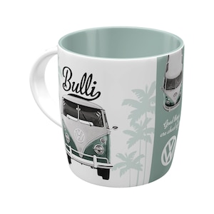 Taza de cerámica retro VW - "Te esperan cosas buenas", 330 ml.