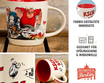 Nostalgic-Art Retro koffiemok, 330 ml, VW Good In Shape – Volkswagen Bus cadeau-idee, origineel licentieproduct (OLP), keramische mok, vintage design