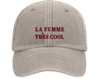Cappelli da papà in cotone vintage francese, cappelli da papà con citazione francese, cappelli cool femme, cappello parigino, cappelli alla moda che dicono francesi, cappelli estivi, cappello per lei